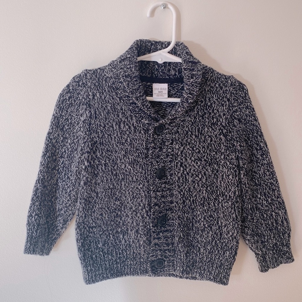 Toddler okie dokie knit button up sweater size 18 months